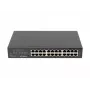 Nepārvaldāms slēdzis LANBERG RSGE-24 — 24× Gigabit Ethernet 1U, statīvs, melns