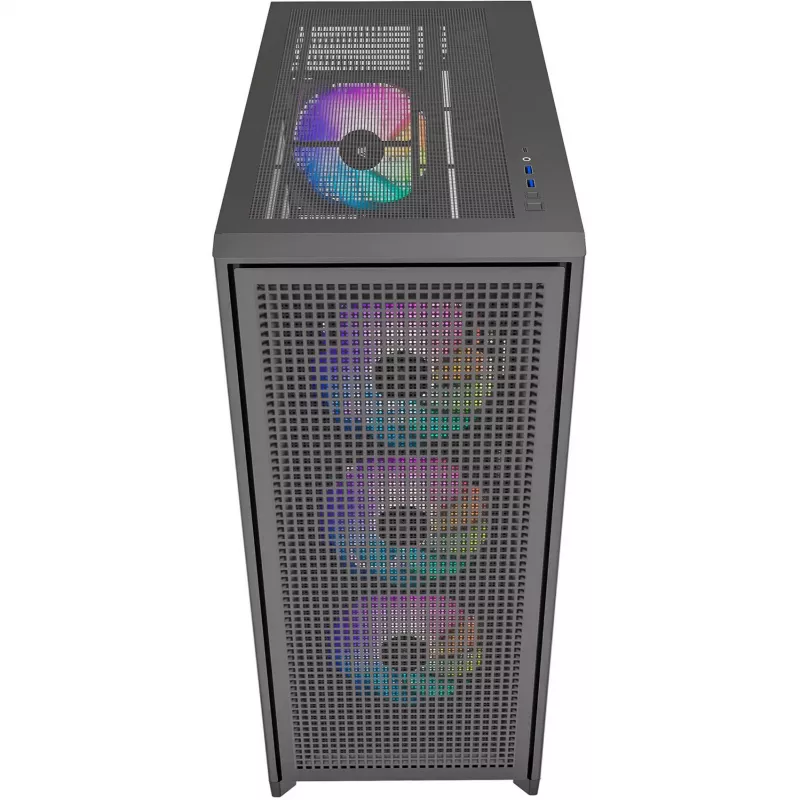 PC korpuss Silentware Air 2000 A-RGB Black — vidējais tornis, rūdīta stikla sānu panelis