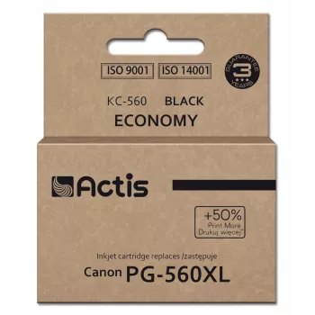 Actis KC-560 tinte (aizstāj Canon PG-560XL; Supreme; 22 ml; melna). Izdrukā par 50% vairāk nekā oriģinālā.