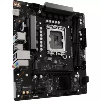 Mātesplate ASROCK H810M‑X micro ATX Intel H810 LGA 1851 DDR5 2× DIMM 128GB M.2 2.5GbE HDMI DisplayPort