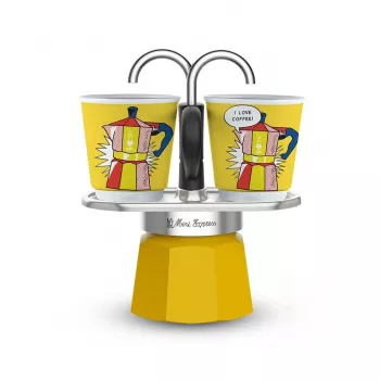 Kafijas komplekts Bialetti Mini Lichtenstein + 2 krūzes