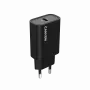 Sienas lādētājs CANYON OnCharge 30CL 30W PD 1 ports EU spraudnis Melns