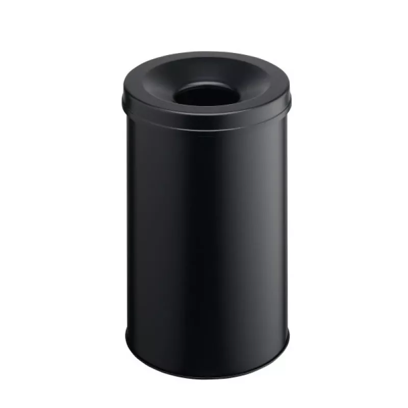 Durable 330601 atkritumu tvertne, apaļa, tērauda, melna, 30 L