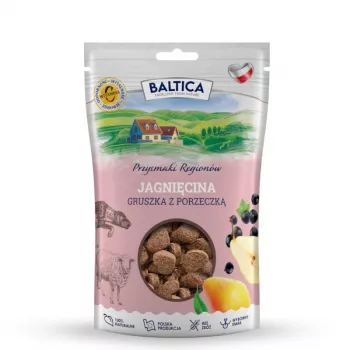 BALTICA reģionālie našķi Jērs ar bumbieri un piparmētru - suņu gardums - 100g