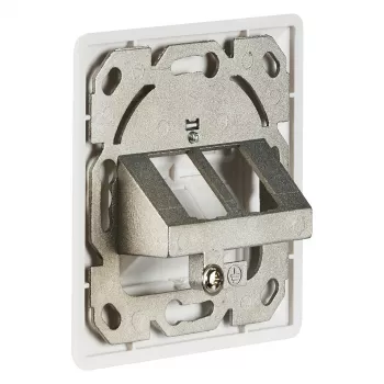 EFB-Elektronik tīkla ligzda 2-vietīga keystone moduļiem, balta, RAL 9003, bez keystone