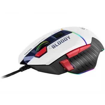 Gaming pele A4Tech Bloody W95Max USB – labā roka, balta, 12000 DPI, 1 ms, 250 ips, 125/2000 Hz