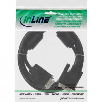 InLine DVI-A kabelis 12+5 vīrietis / 15 kontaktu HD VGA vīrietis 2m