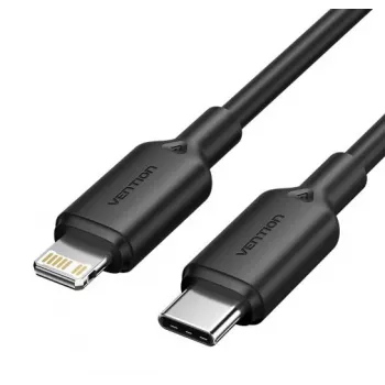Kabelis USB-C uz LIGHTNING/2M Melns Lakbh Vention