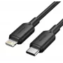 Kabelis USB-C uz LIGHTNING/2M Melns Lakbh Vention