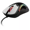 Glorious Gaming Glorious Model D Glossy (Melns) - optiskā pele, labā roka, USB Type-A, 12000 DPI, 1 ms