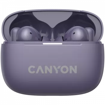 Canyon CNS-TWS10PL Bezvadu austiņas True Wireless Stereo (TWS) Iekšauss zvaniem/mūzikai/sportam/ikdienai USB Type-C Bluetooth Violeta