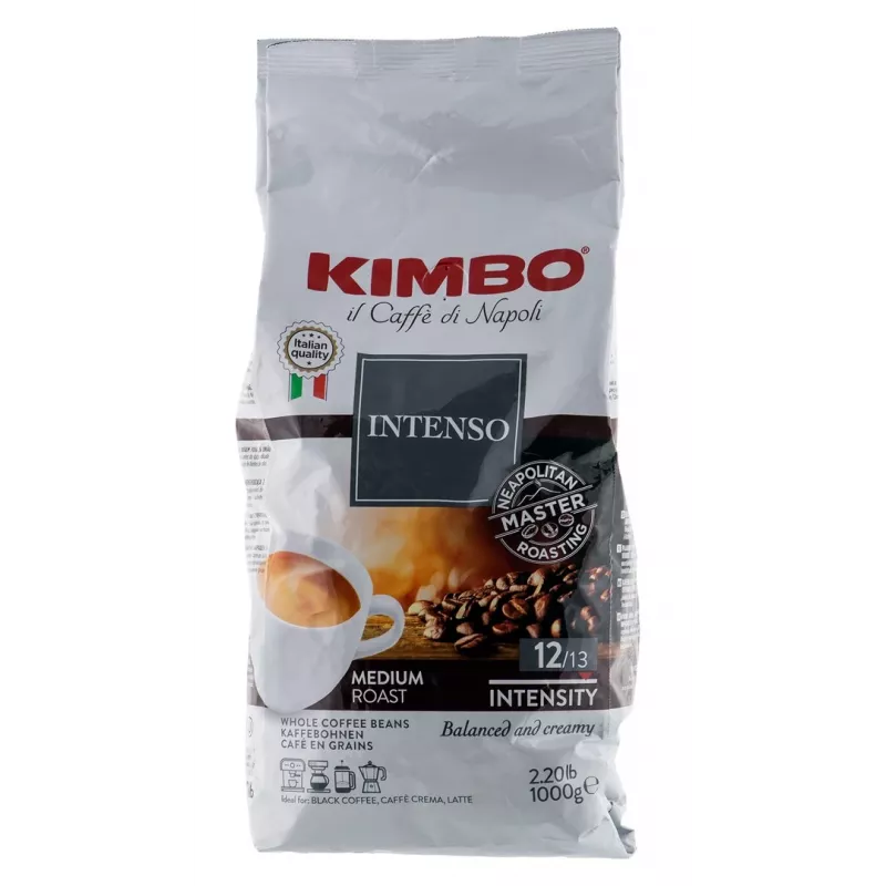 Kimbo Aroma Intenso kafijas pupiņas, 1 kg iepakojums