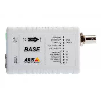 AXIS T8640 Ethernet Over Coax Adaptor PoE+ - mediju pārveidotājs - Ethernet, Fast Ethernet - 10Base-T, 100Base-TX - RJ-45 / BNC (2 iepakojumā) - AXIS P1346, P1346-E, P5534, P5534-