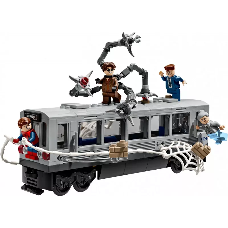 LEGO Marvel Super Heroes 76321 Spider-Man Doc Ock Subway Showdown būvēšanas komplekts, 393 gabali, 4 minifigūras, vecumam 9+
