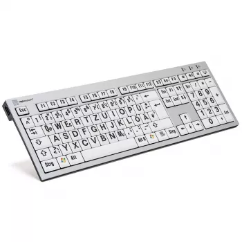 Logickeyboard LKB-LPRNTBW-AJPU-DE Office USB QWERTZ vācu daudzkrāsaina tastatūra