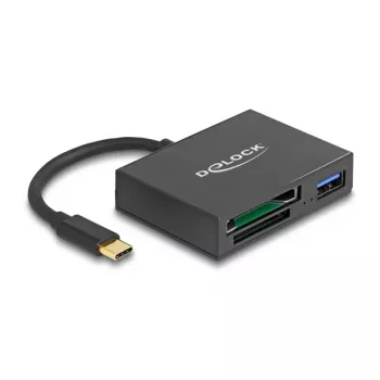 DeLOCK USB-C karšu lasītājs XQD un SD atmiņas kartēm, USB 5 Gbps