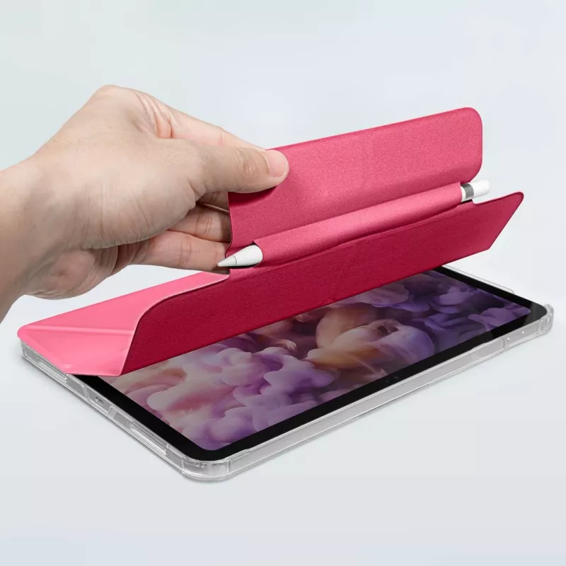 LAUT HUEX FOLIO daudzpusīgs futrālis-statīvs ar vietu irbulim iPad Pro 11 (M4), rozā