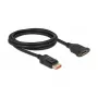 DeLOCK DisplayPort pagarinājuma kabelis paneļmontāžai 8K 60 Hz 2 m
