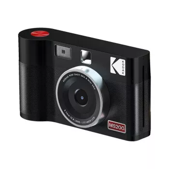 Momentānā kamera Kodak Mini Shot 2 Era — portatīvā momentkamera ar iebūvētu printeri, melna