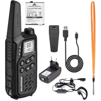 Radiostacija Baofeng BF-T25E Melna, 2 gab.