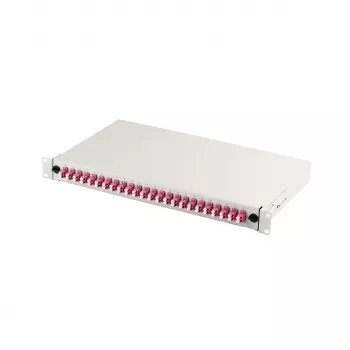Patch panel DIGITUS DN-96432-4 19 collu 1U 24× LC duplekss OM4 pelēks
