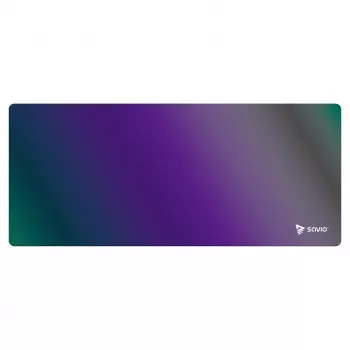 Spēļu peļķiķis SAVIO Super Speed L Prism Edition — 700×300×3 mm, violets, apšūtas malas, neslīdoša pamatne