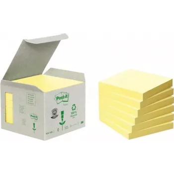3M 6541B lapiņu bloks Kvadrāts Dzeltena 100 lapas Pašlīmējošs