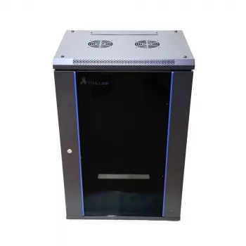 Pie sienas montējams skapis Extralink Rackmount 18U 600x600 Melns ar atslēgas slēdzi
