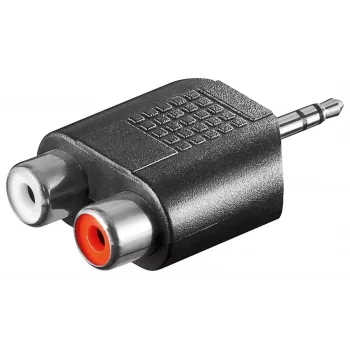 Goobay RCA adapter – 3.5 mm ligzda uz 2 stereo RCA
