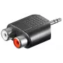 Goobay RCA adapter – 3.5 mm ligzda uz 2 stereo RCA