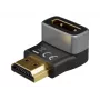 Goobay 72011 HDMI™ leņķa adapteris 270° vertikāls, 8K @ 60 Hz, apzeltīts, melns, sudrabs