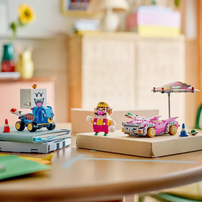 LEGO konstruktors 72038 Super Mario Mario Kart Wario King Buu Huu – figūras un trases elementi
