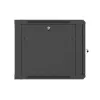 Sienas stiprinājuma 19 inch skapis 9U 600x600 mm melns ar perforētām durvīm