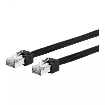 METZ CONNECT Ultraflex500 - Savienojuma kabelis - RJ-45 (vīr.) uz RJ-45 (vīr.) - 1,0 m - 6,4 mm - SFTP, PiMF - CAT 6 - Ekranēts, bez halogēna - Melns (13084V1000-E)