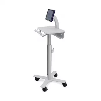 Ergotron Tablet Cart SV10 – ratiņi planšetdatoram / tastatūrai, medicīnas, metāls, balts, alumīnijs, ekrāns līdz 30,5 cm (12 inch)