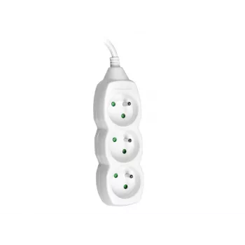 Tracer PowerCord pagarinātājs, 3 kontaktligzdas, 3m, balts