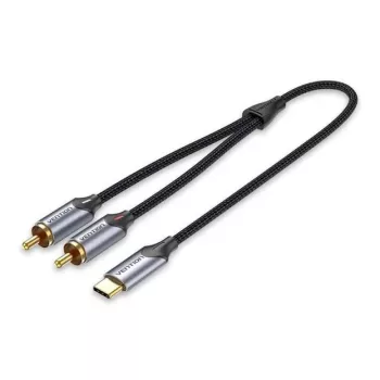 Vention USB-C uz 2RCA vīrišķo audio kabeli, 1m