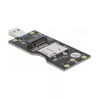 Delock 63166 USB 3.0 Type-A uz M.2 Key B pārveidotājs ar SIM slotu