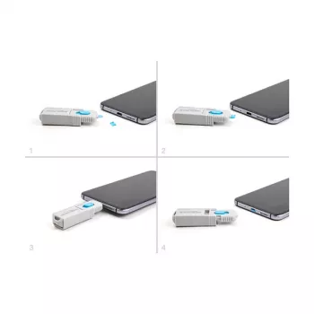 Portu bloķētājs DeLOCK 20949 Micro USB ligzdai 10 gab. zils