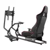 NanoRS RS160 Spēļu krēsls un simulatora statīvs 3-in-1, PC/konsolēm, mākslīgā āda, stūres statīvs, TV kronšteins līdz 50 collām, VESA 400x400