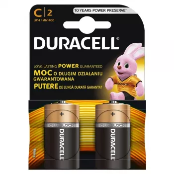 Duracell bateriju komplekts (C X 4) AA, AAA, D, C, 2032, 9V (LR14 LR20 6LR61 CR2032) dažādi izmēri