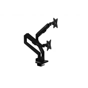 Arozzi Desk Mount Neo Duo - Gāzes atsperes monitora rokturis AZ-ALZARE-NEO-DUO-BK | Slīpums, Pagrieziens, Rotācija | Maksimālā slodze 9 kg | Melns