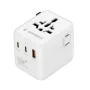 Ceļojumu lādētājs GEMBIRD TPA-1A2C20-01-W — 20 W, USB-A (18 W) + 2× USB-C (20 W), E tipa kontaktdakša, balts