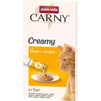 Animonda Carny Chicken ar Taurīnu slapjie kaķu gardumi pastē 6 x 15 g, 87% mitrums