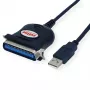 ROLINE 12.02.1092 Kabeļa adapteris IEEE 1284 USB-A Melns