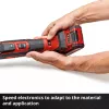Einhell TP-MG 18 Li BL Solo Professional akumulatora daudzfunkciju instruments, 18 V, bezsuku, līdz 40 000 svārstību/min, bez akumulatora un lādētāja, ar piederumiem, sarkans/melns