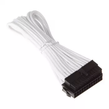 SilverStone PP07-MBW - ATX barošanas pagarinātājkabelis - 24-pin (vīrišķais) - 24-pin (sieviešu) - 30cm - Balts