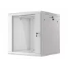 Lanberg sienas montāžas 19 inch 12U 600x600mm pelēks skapis ar stikla durvīm