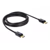 DisplayPort kabelis DeLOCK 82424 3m vīriešu-vīriešu zelts melns