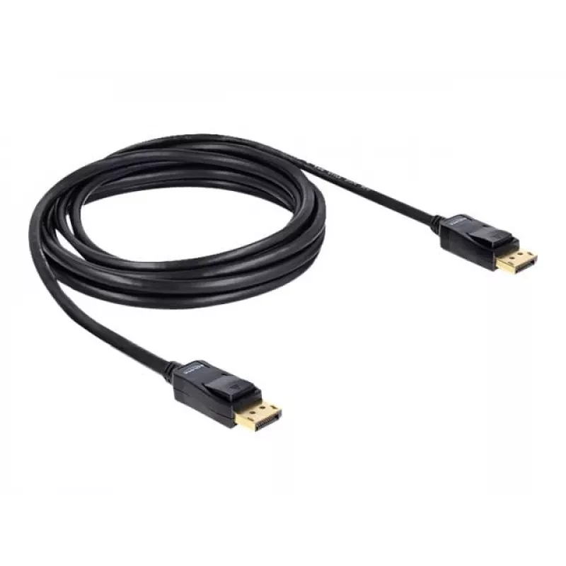 DisplayPort kabelis DeLOCK 82424 3m vīriešu-vīriešu zelts melns